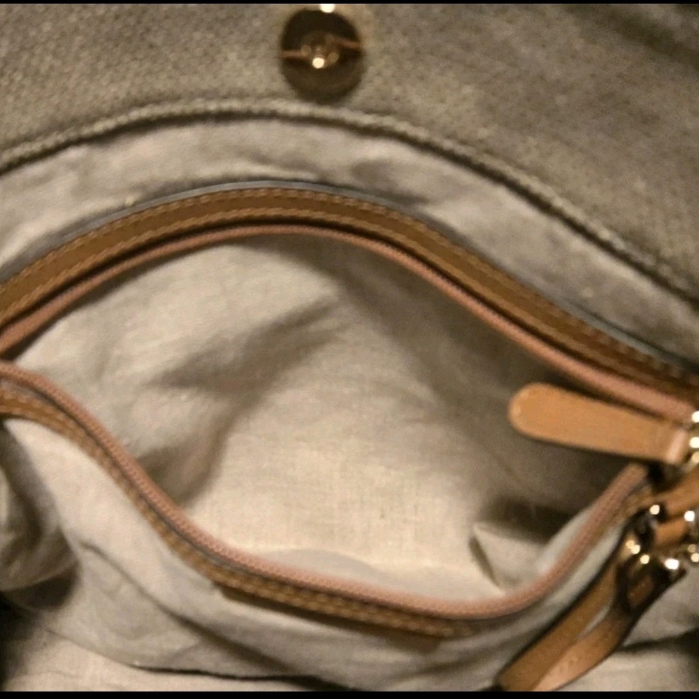 Michael Kors Beige Canvas Tote with Rope Handles - Picture 4 of 7